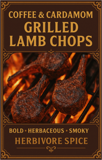 COFFEE & CARDAMOM GRILLED LAMB CHOPS