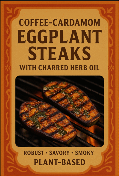 COFFEE-CARDAMOM EGGPLANT STEAKS
