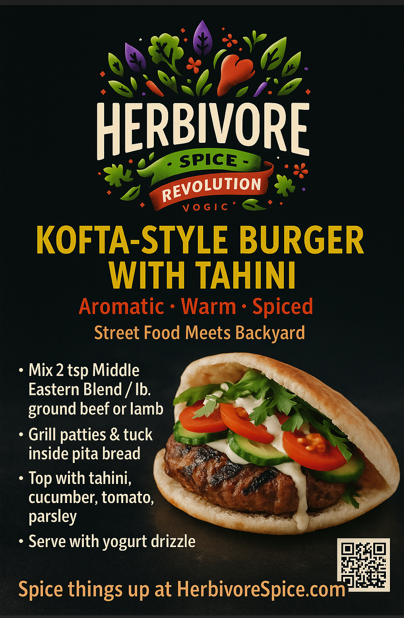 Kofta-Style Burger with Tahini Sauce