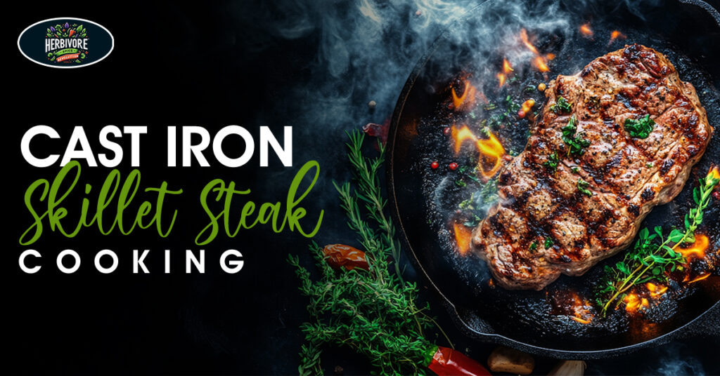 cast iron skillet steak cooking